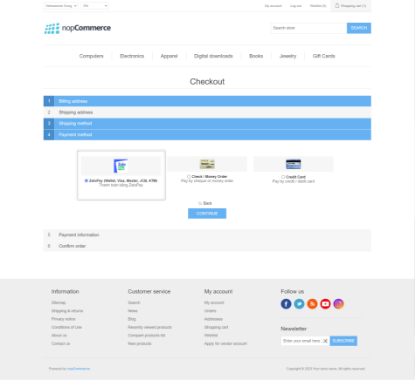 Ảnh của Plugin ZaloPay cho NopCommerce